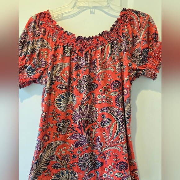 Ralph Lauren Small Petite Paisley top - Picture 5 of 7